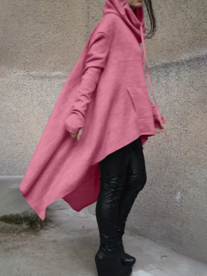 High Low Sweater Pink Dress - Image 2