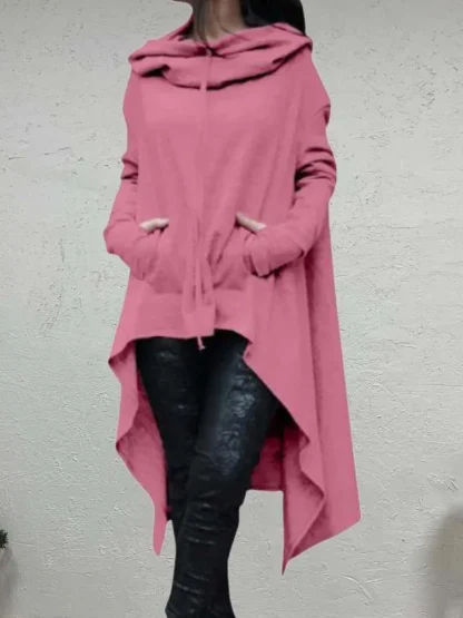 High Low Sweater Pink Dress - Image 3