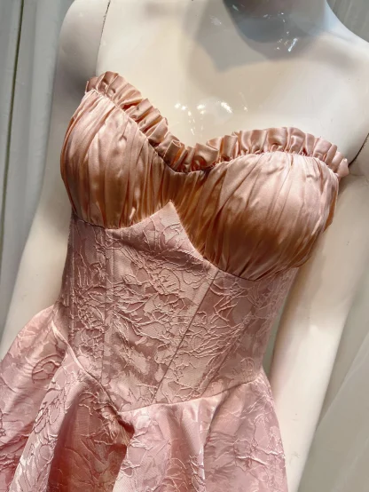 Elegant Strapless Pink Dresses - Image 4