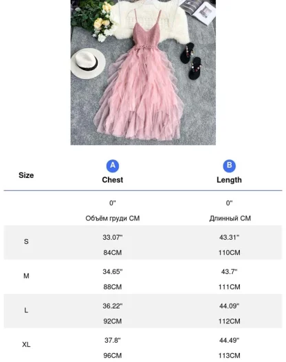 Knitted Sleeveless Mesh Pink Dresses - Image 7