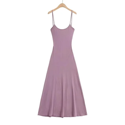 Solid Camisole Pink Dresses - Image 5