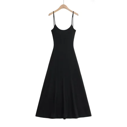 Solid Camisole Pink Dresses - Image 4