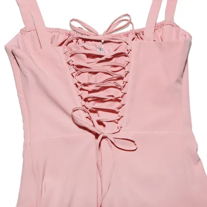 Sleeveless Corset-style Pink Dresses - Image 6
