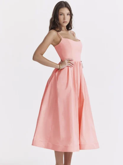 Elegant A-line Pink Dresses - Image 2