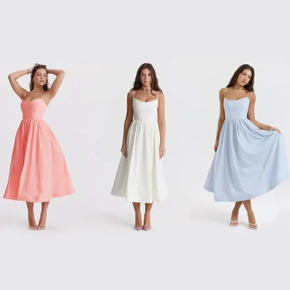 Elegant A-line Pink Dresses - Image 7