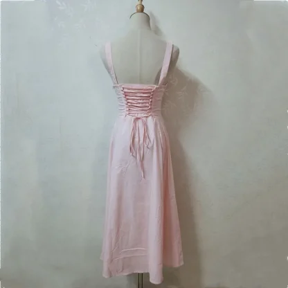 Lace-up Corset Pink Dress - Image 5