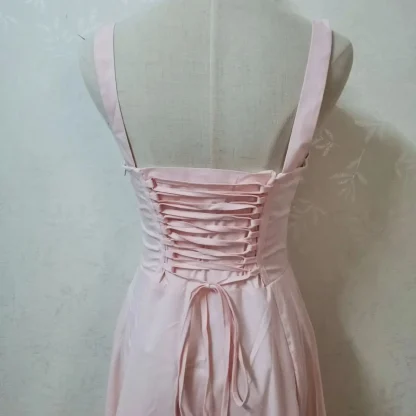 Lace-up Corset Pink Dress - Image 6