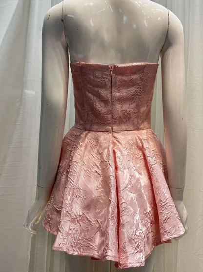 Strapless Corset Mini Pink Dresses - Image 3