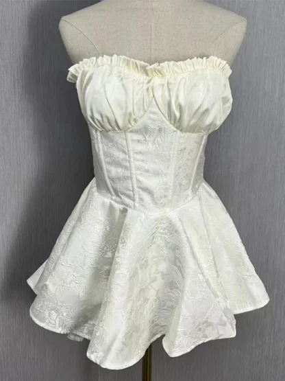 Strapless Corset Mini Pink Dresses - Image 5