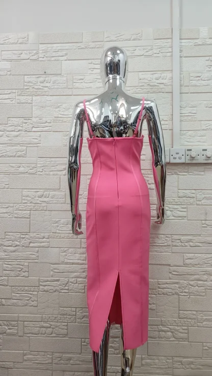 Bodycon Sweetheart Pink Dress - Image 5