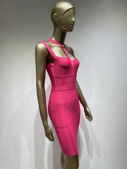 Sexy Bandage Pink Dresses - Image 6