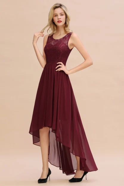 High Low Sleeveless Pink Dresses - Image 4