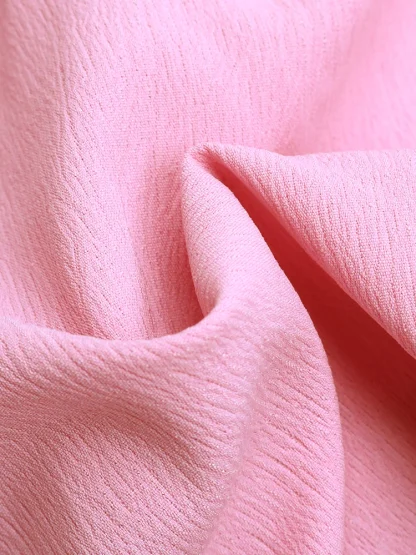 Bowknot Spaghetti Strap Pink Dress - Image 6