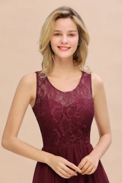 High Low Sleeveless Pink Dresses - Image 6