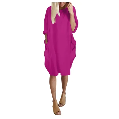 Oversized Sweater Pink Dresses - Image 2