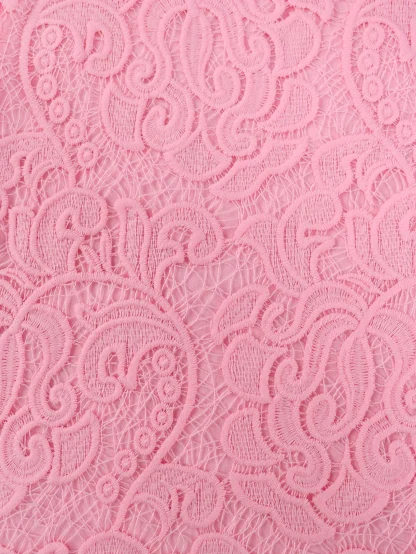 V-neck Puffy Ruffle Pink Dress - Image 6