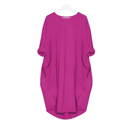 Oversized Sweater Pink Dresses - Image 3